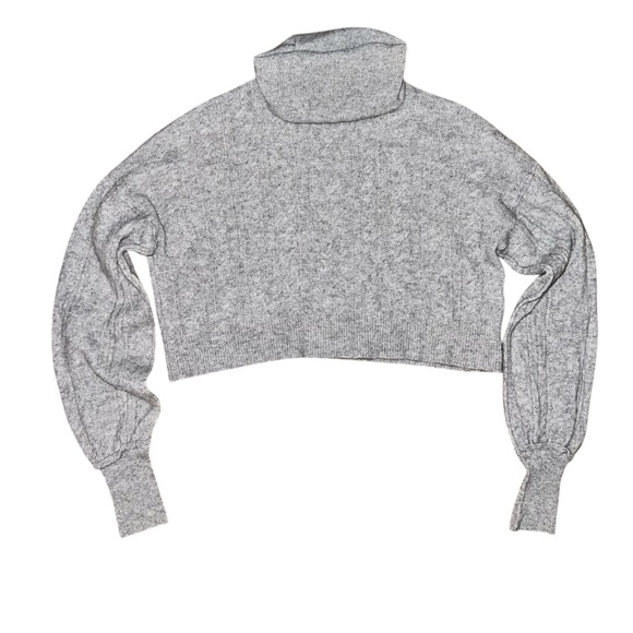 100% Cashmere cropped turtleneck sweater size L nwot - Picture 2 of 9